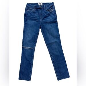 PAIGE Women's Hoxton Slim Distressed High Rise Skinny Jeans Size 28